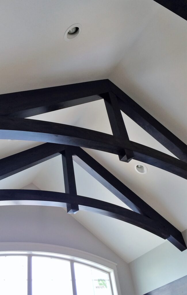 Wood Beams and Coffered Ceiling Moulding